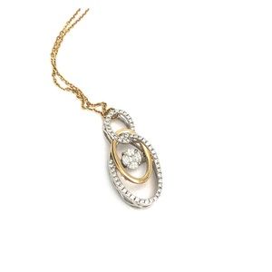 Diamonds in Rhythm pendant with chain 14k 3/4 ct